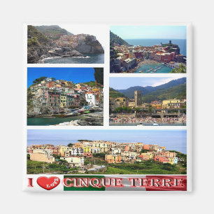 Imán IT - Italia - Cinque Terre - Amo el Mosaico Collag
