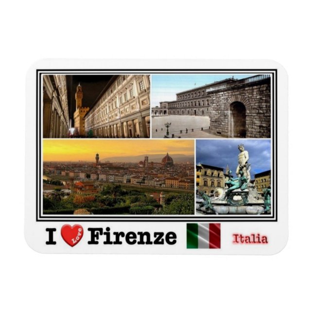 Imán IT Italia - Firenze - Amo el Mosaico - (Horizontal)