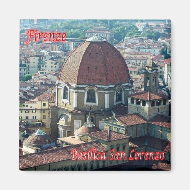 Imán IT - Italia - Florencia - Basílica San Lorenzo (Frente)