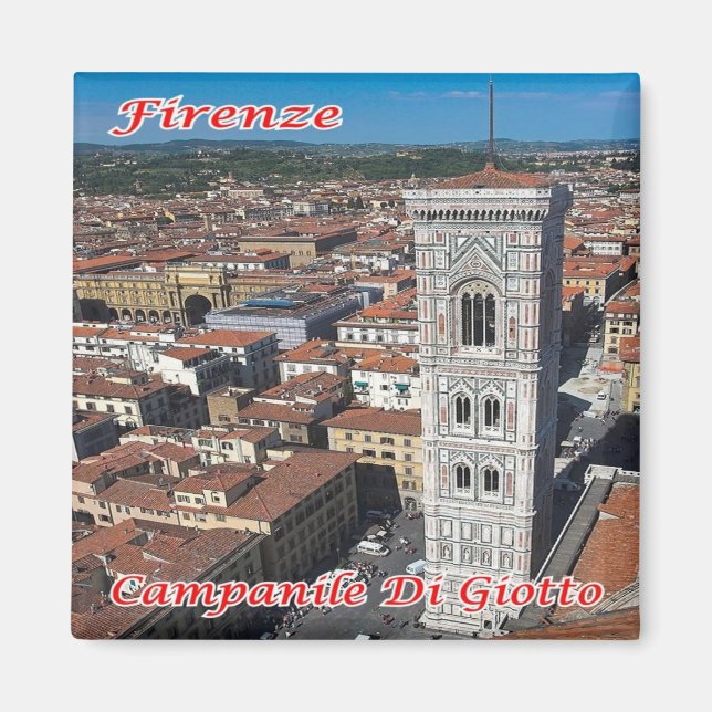 Imán IT - Italia - Florencia - Giotto Bell Tower (Frente)