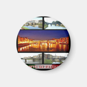 Imán IT - Italia - Florencia - Puentes - Mosaico de col