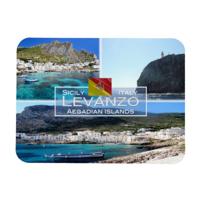 Imán IT Italia - Isla Levanzo - Islas Egadianas - (Horizontal)