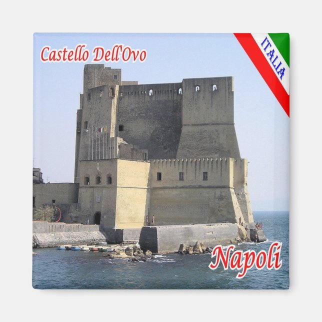 Imán IT - Italia - Nápoles - Castillo dell'Ovo (Frente)