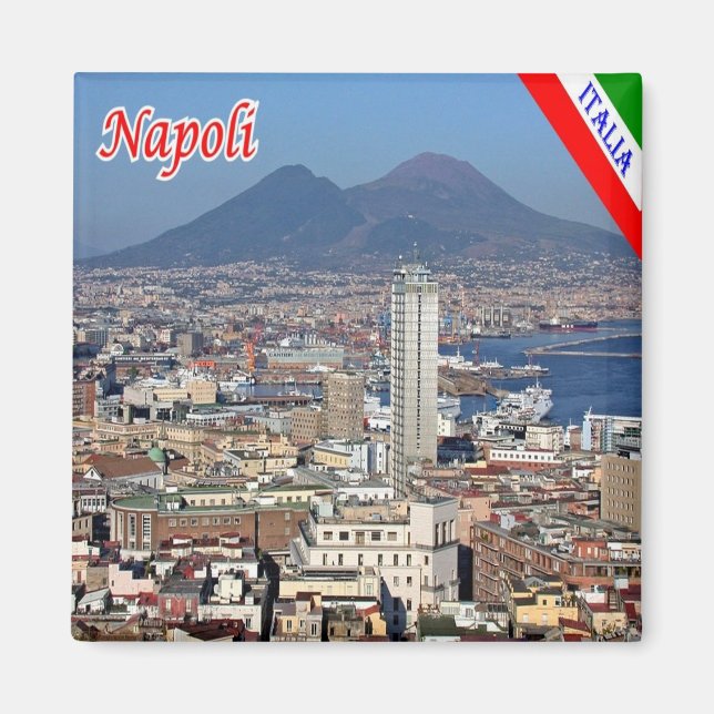 Imán IT - Italia - Nápoles - Centro Histórico Panorama (Frente)