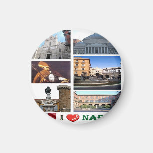 Imán IT - Italia - Nápoles - Me encanta - Collage Mosa