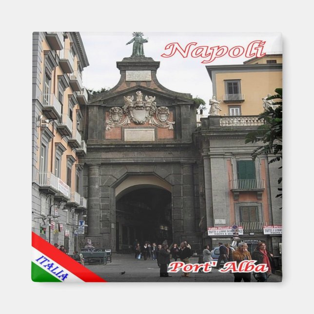 Imán IT - Italia - Nápoles - Port'Alba (Frente)
