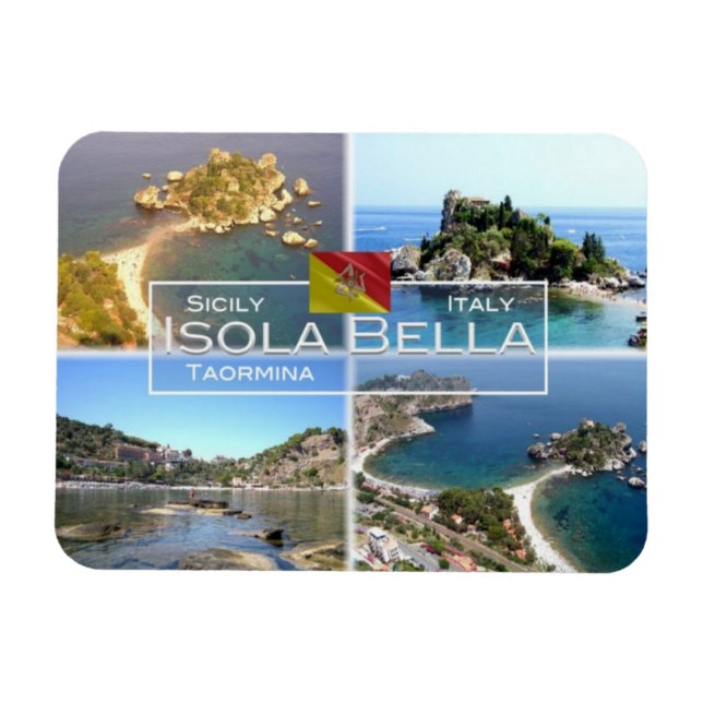 Imán IT Italia - Taormina - Isola Bella - (Horizontal)