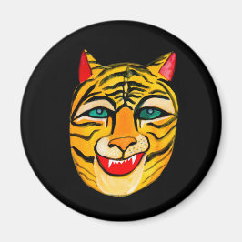 Imán IT PERSONALIZAR de acuarela del tigre de risa