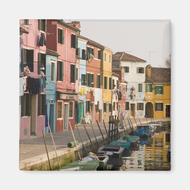 Imán Italia, Burano. Casas coloridas de la línea a (Frente)