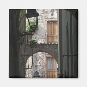 Imán Italia, Cerdeña, Bosa. Detalle de la calle.