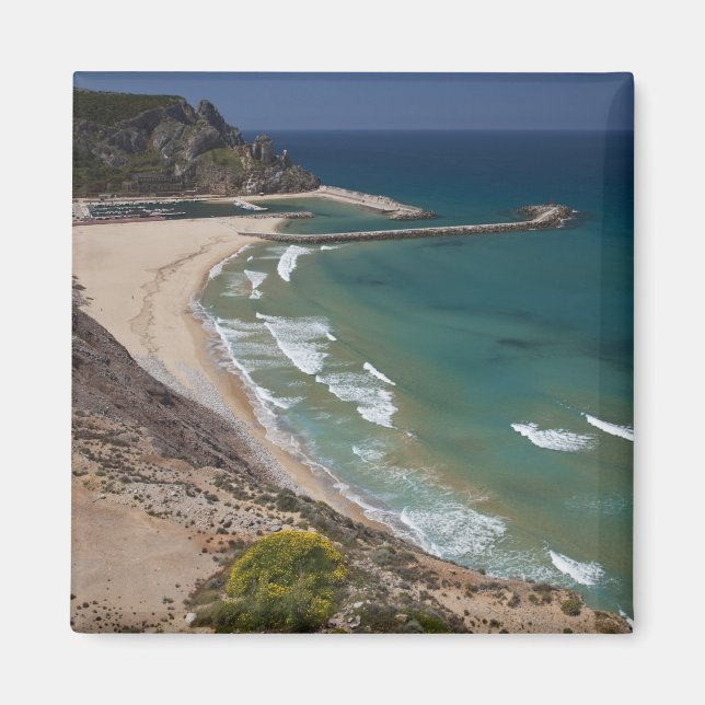 Imán Italia, Cerdeña, Buggerru. Playa de Buggerru y (Frente)