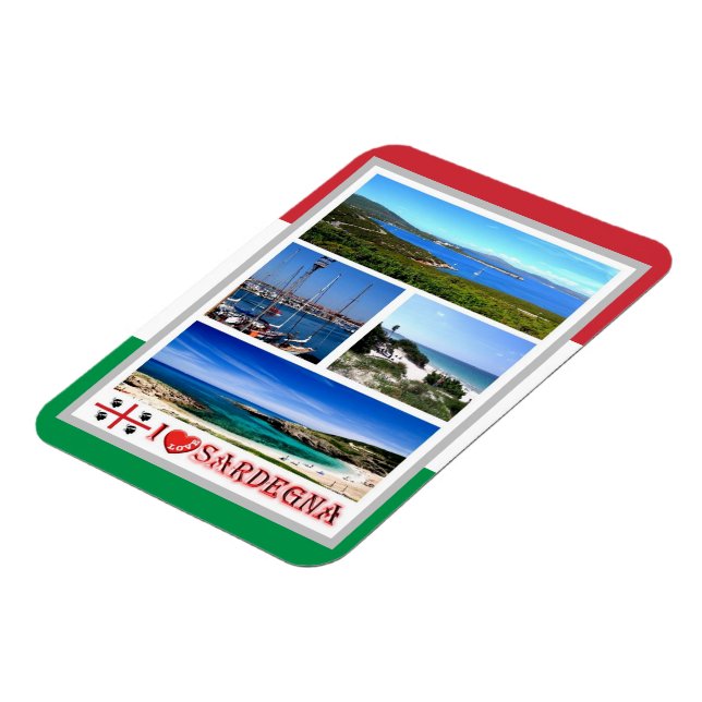 Imán Italia - Cerdeña - Mosaic - Magnet (Lado Izquierdo)