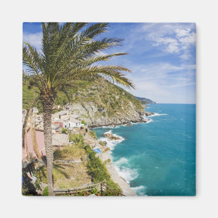 Imán Italia, Cinque Terre, Vernazza, Ciudad en la lader