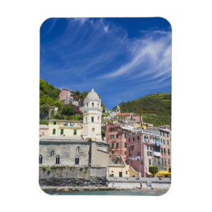 Imán Italia, Cinque Terre, Vernazza, Puerto y Iglesia