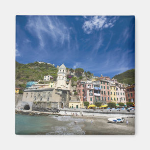 Imán Italia, Cinque Terre, Vernazza, Puerto y Iglesia 2