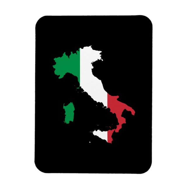 Imán Italia en colores de bandera (Vertical)