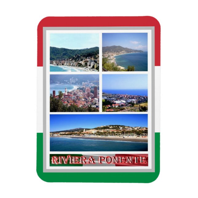 Imán Italia - Liguria - Riviera Ponente - Mosaic - Magn (Vertical)