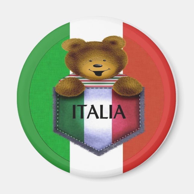 Imán Italia Pocket Bear (Frente)