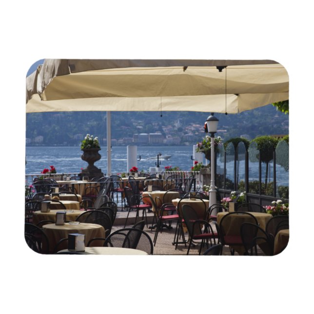 Imán Italia, provincia de Como, Bellagio. Café junto al (Horizontal)