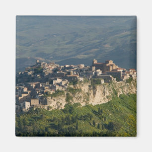 Imán Italia, Sicilia, Enna, Calascibetta, Vista de la m