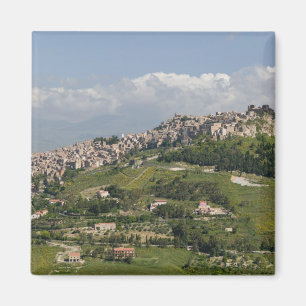 Imán Italia, Sicilia, Enna, Calascibetta, Vista de la m
