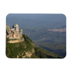 Imán Italia, Sicilia, Enna, vista de ciudad desde Rocca