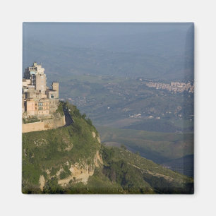 Imán Italia, Sicilia, Enna, vista de la ciudad desde Ro