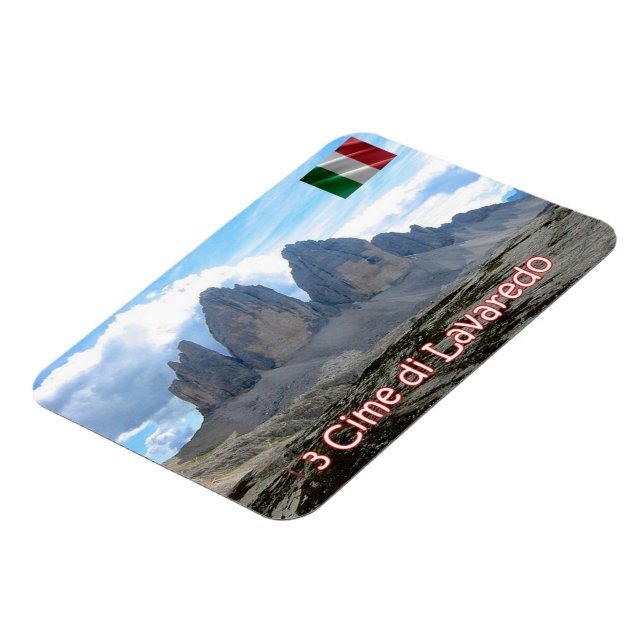 Imán Italia - Trentino Alto Adige Südtirol - Tres picos (Lado Izquierdo)