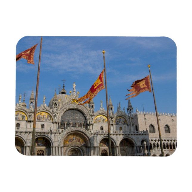 Imán Italia, Venecia, basílica de San Marcos en San Mar (Horizontal)