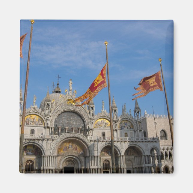 Imán Italia, Venecia, basílica de San Marcos en San Mar (Frente)