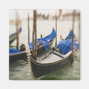 Imán Italia, Venecia, enfoque selectivo de góndola en e