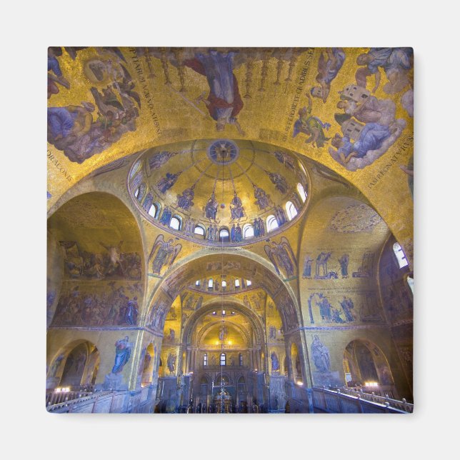 Imán Italia, Venecia. Interior de la Catedral de San Ma (Frente)