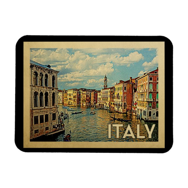 Imán Italia Venecia Viaje Vintage (Horizontal)