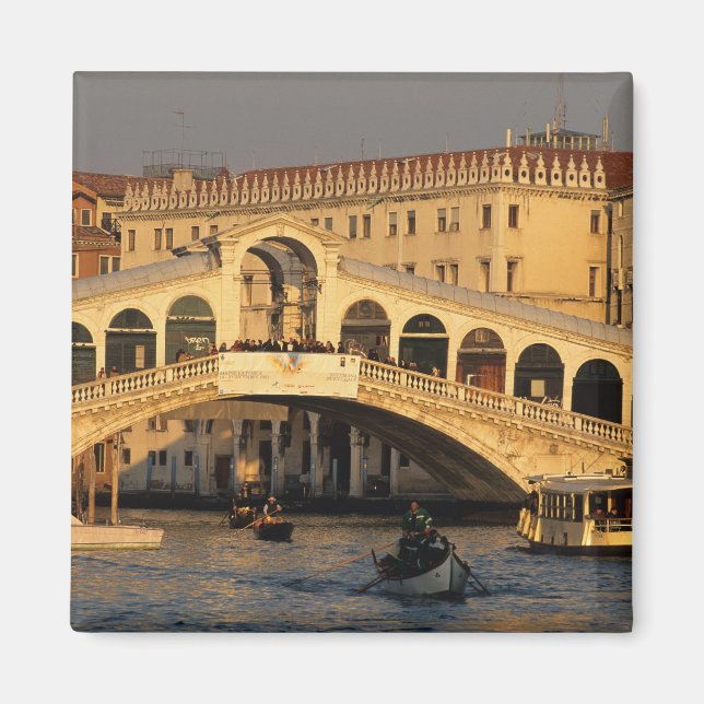 Imán Italia, Veneto, Venecia, Canal Grande y Rialto (Frente)