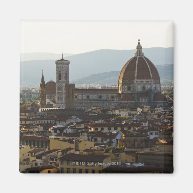 Imán Italia, vista de Florencia con Basílica de Santa (Frente)