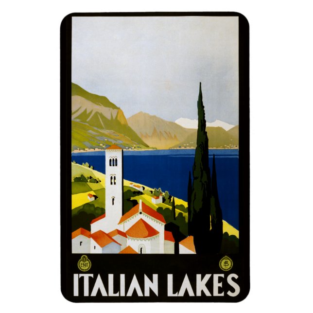Imán italiano de los lagos de Italia (Vertical)