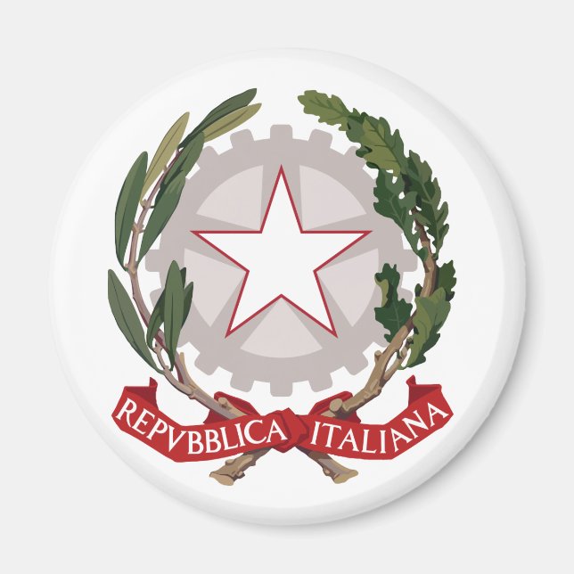 Imán Italiano Italia Oficial Escudo De Armamento (Frente)