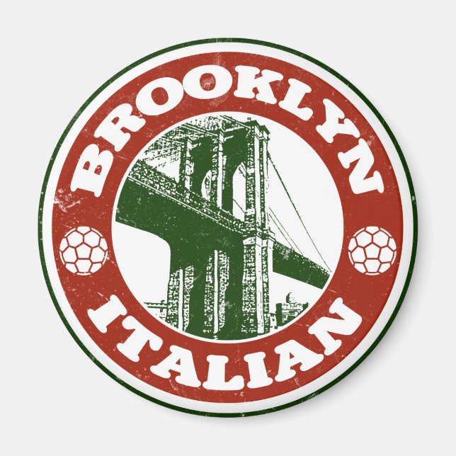 Imán Italianos de Brooklyn Nueva York (Frente)