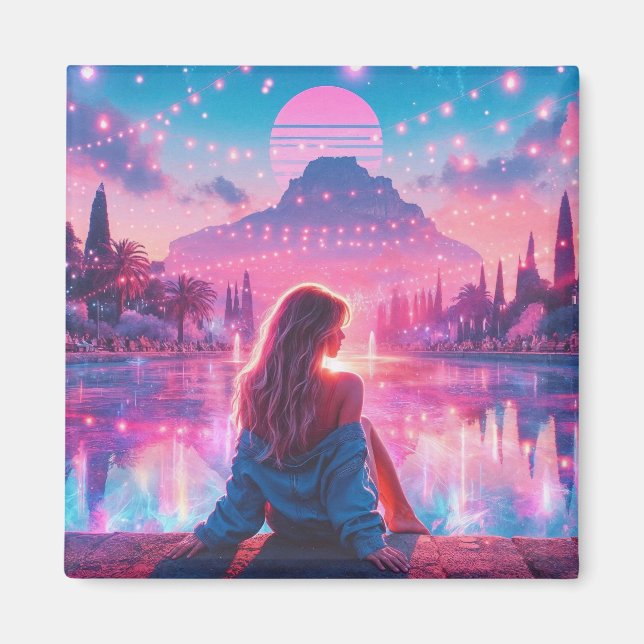 Imán Italy | Ethereal Dreamy Urban Vaporwave Retrowave (Frente)