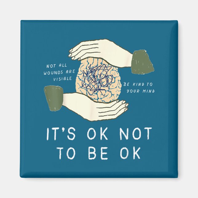 Imán Its Ok To Not Be Ok Suicide Prevention Awareness B (Frente)