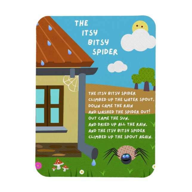 Imán Itsy Bitsy Spider Nursery Rhyme Magnet (Vertical)