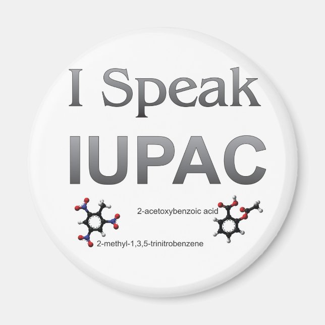 Imán IUPAC Unión Internacional de Química Pura y Aplica (Frente)