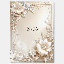 Ivory Flowers Magnet