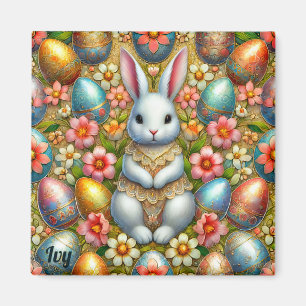 Imán IVY ~ Conejo de Pascua y Huevos ~