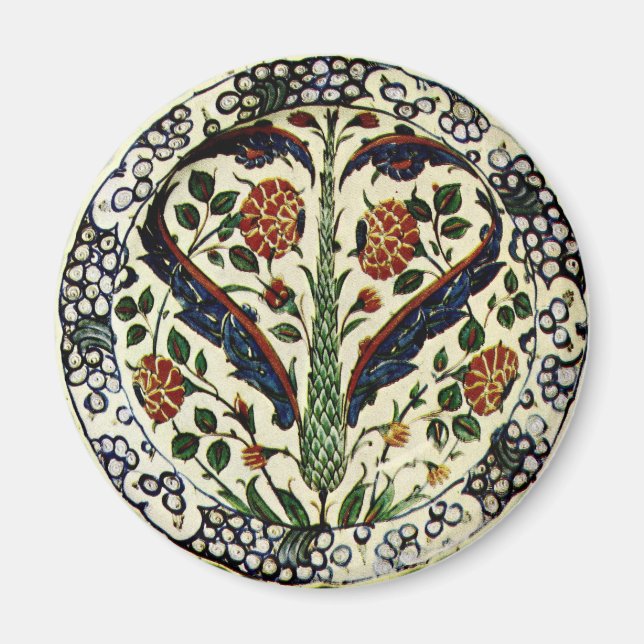 Imán Iznik Feather Heart Magnet (Frente)