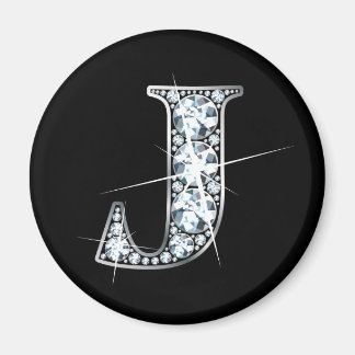 Imán "J" Diamond Bling Magnet