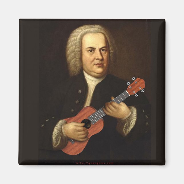 Imán J.S. Bach en Uke (Frente)