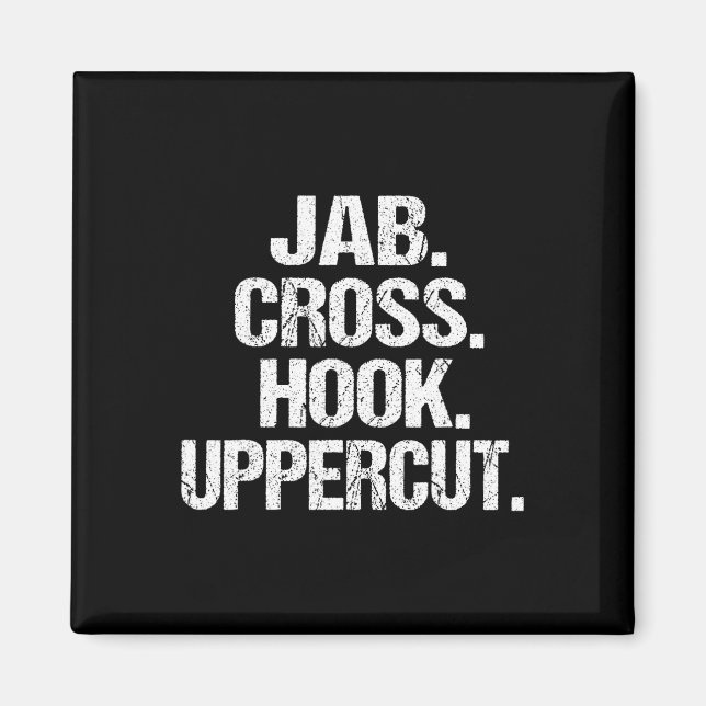Imán Jab Cross Hook Upper, Funny Y Sarcástico Kickboxer (Frente)