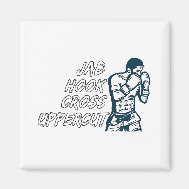 Imán Jab Hook Cross Uppercut Boxeo Para Boxeadores Homb (Frente)