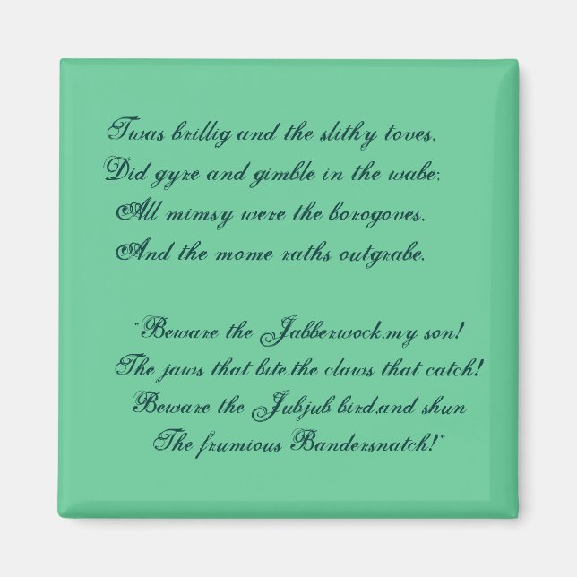 Imán Jabberwocky Magnent (Frente)